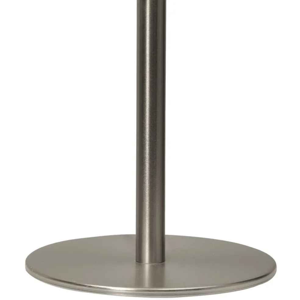 Tafellamp Calabro rvs met wit glas