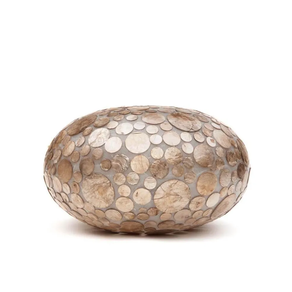 Tafellamp Coin schelpen ufo gold 40cm