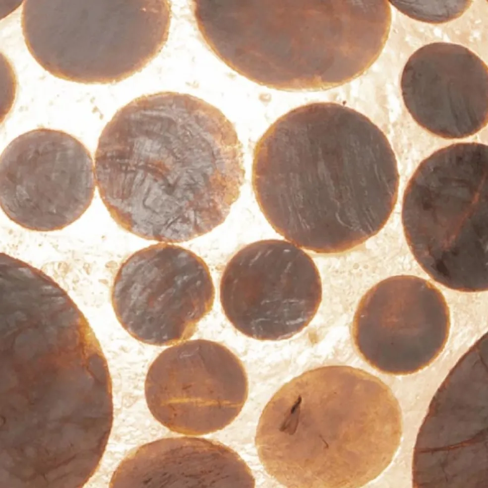 Tafellamp Coin schelpen ufo gold 40cm