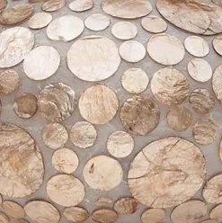 Tafellamp Coin schelpen ufo gold 40cm