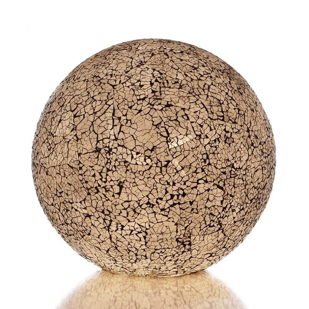 Tafellamp glasbol 30cm mozaiek zwart/wit