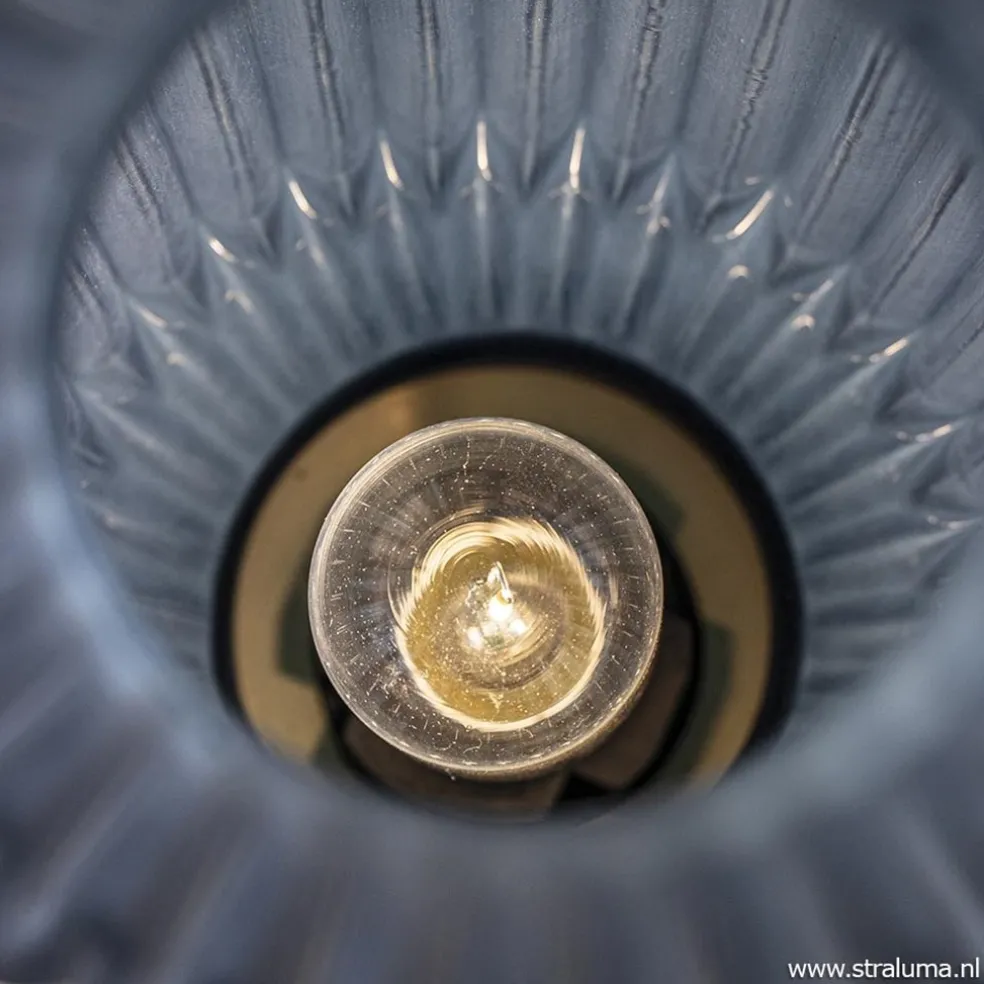 Tafellamp Ivot op batterij mat blauw groot