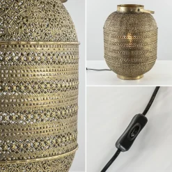 Tafellamp lantaarn goud groot Oriental