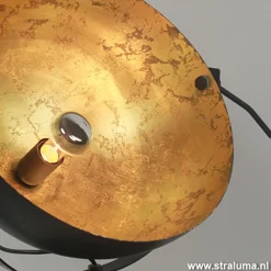 Tafellamp Larino gunmetal/goldleaf 30cm