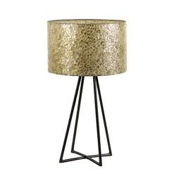 Tafellamp metaal met schelpen kap