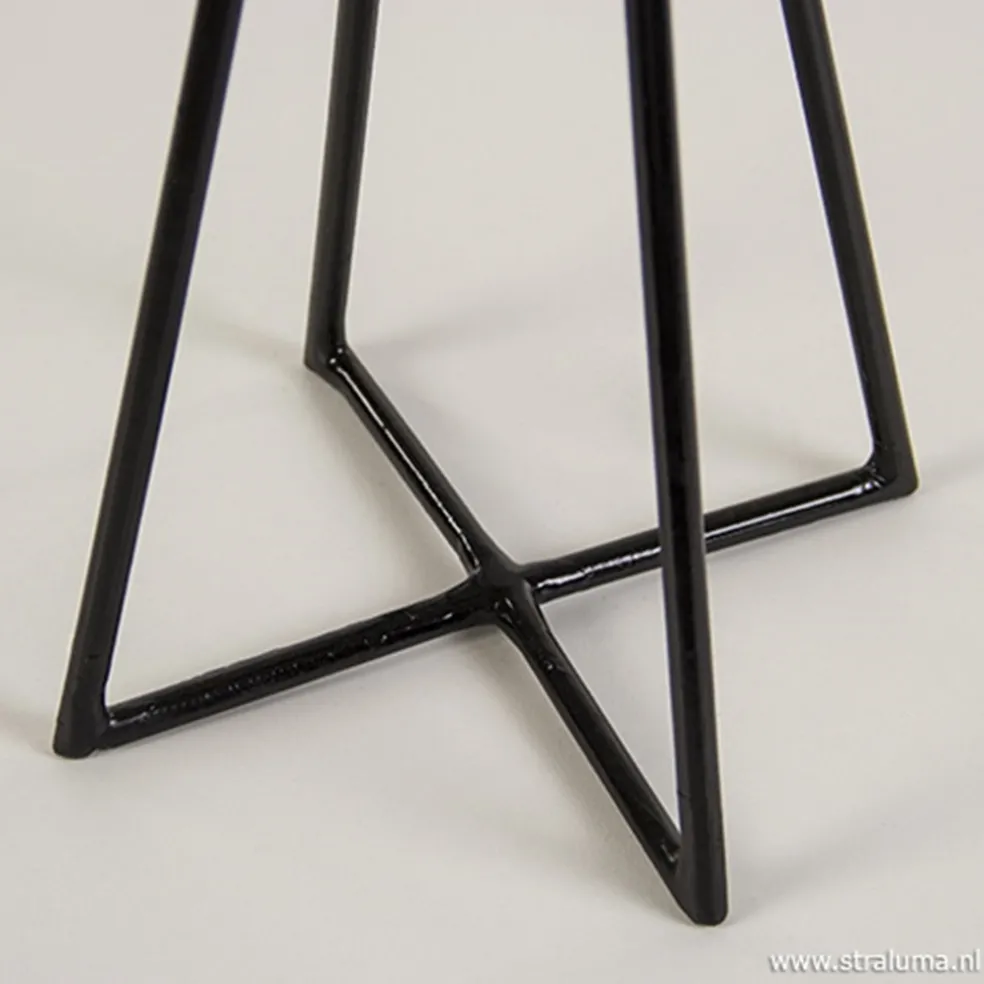 Tafellamp metaal met schelpen kap