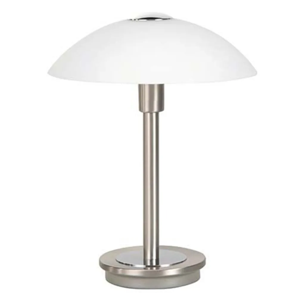 Tafellamp nikkel touchdimmer slaapkamer