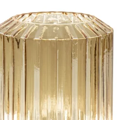 Tafellamp op batterij amber/zwart dimbaar