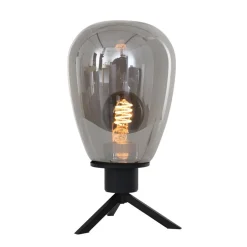 Tafellamp Reflexion ovaal zwart+smoke