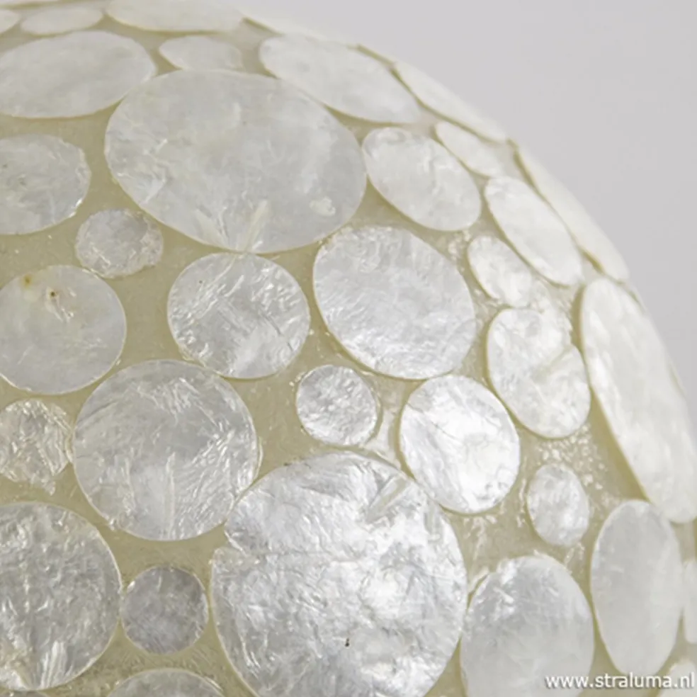 Tafellamp schelpen bol wit