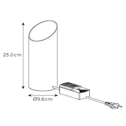 Tafellamp uplighter mat wit met goud