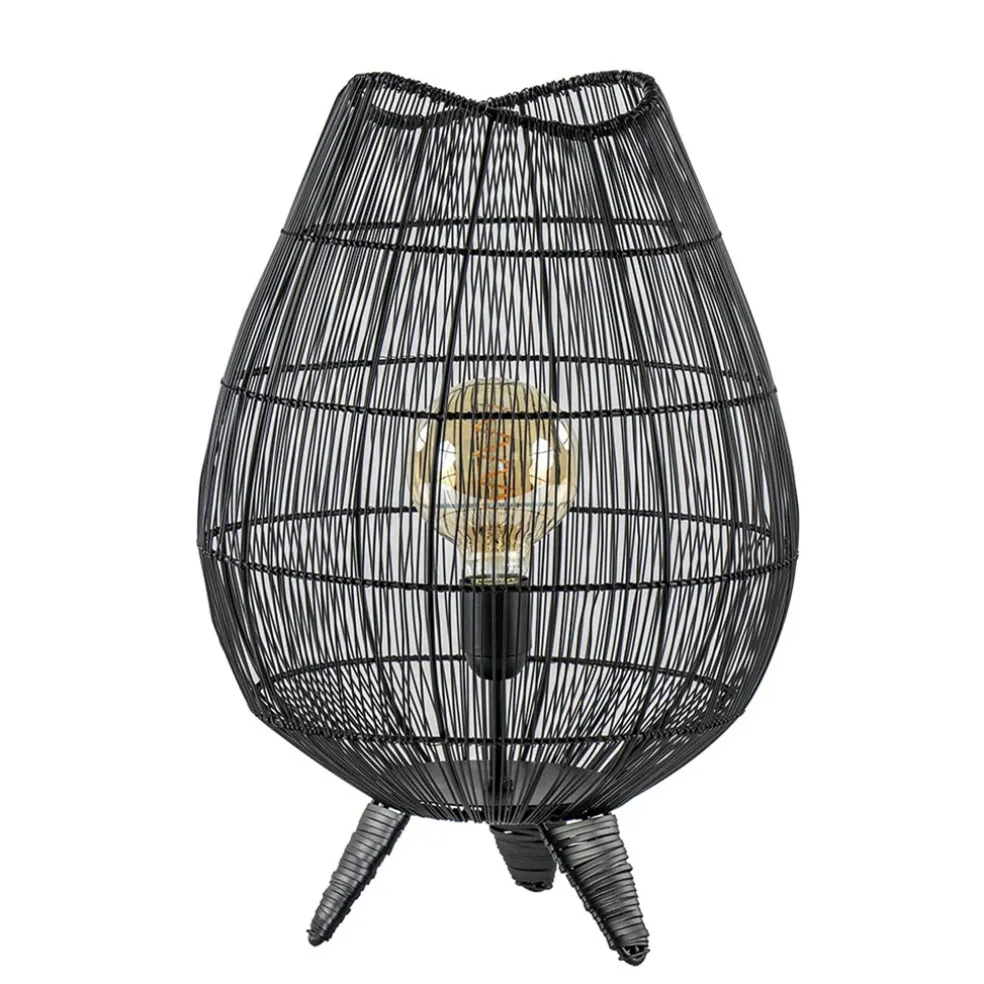 Tafellamp Yumi zwart op pootjes Light and Living