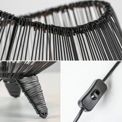 Tafellamp Yumi zwart op pootjes Light and Living