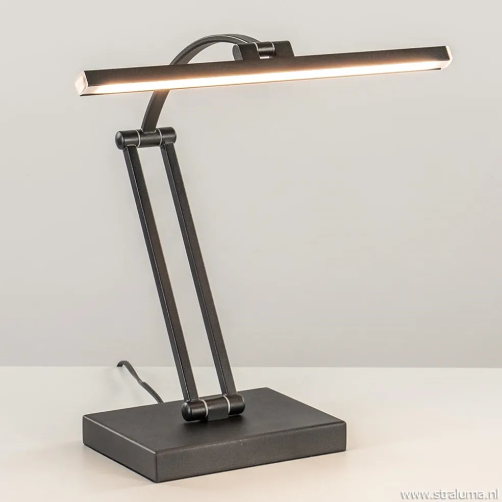 Tafellamp zwart "piano" model+touchdim.