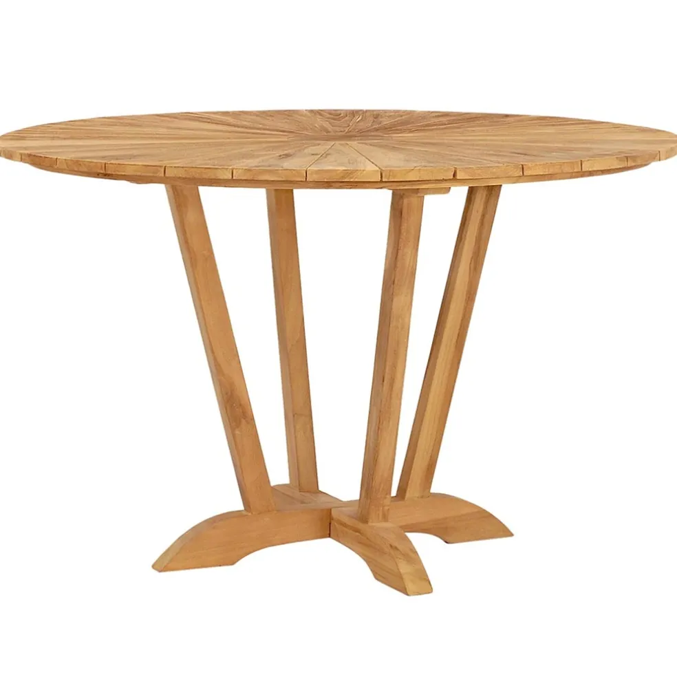 Teak houten buitentafel rond 130 cm