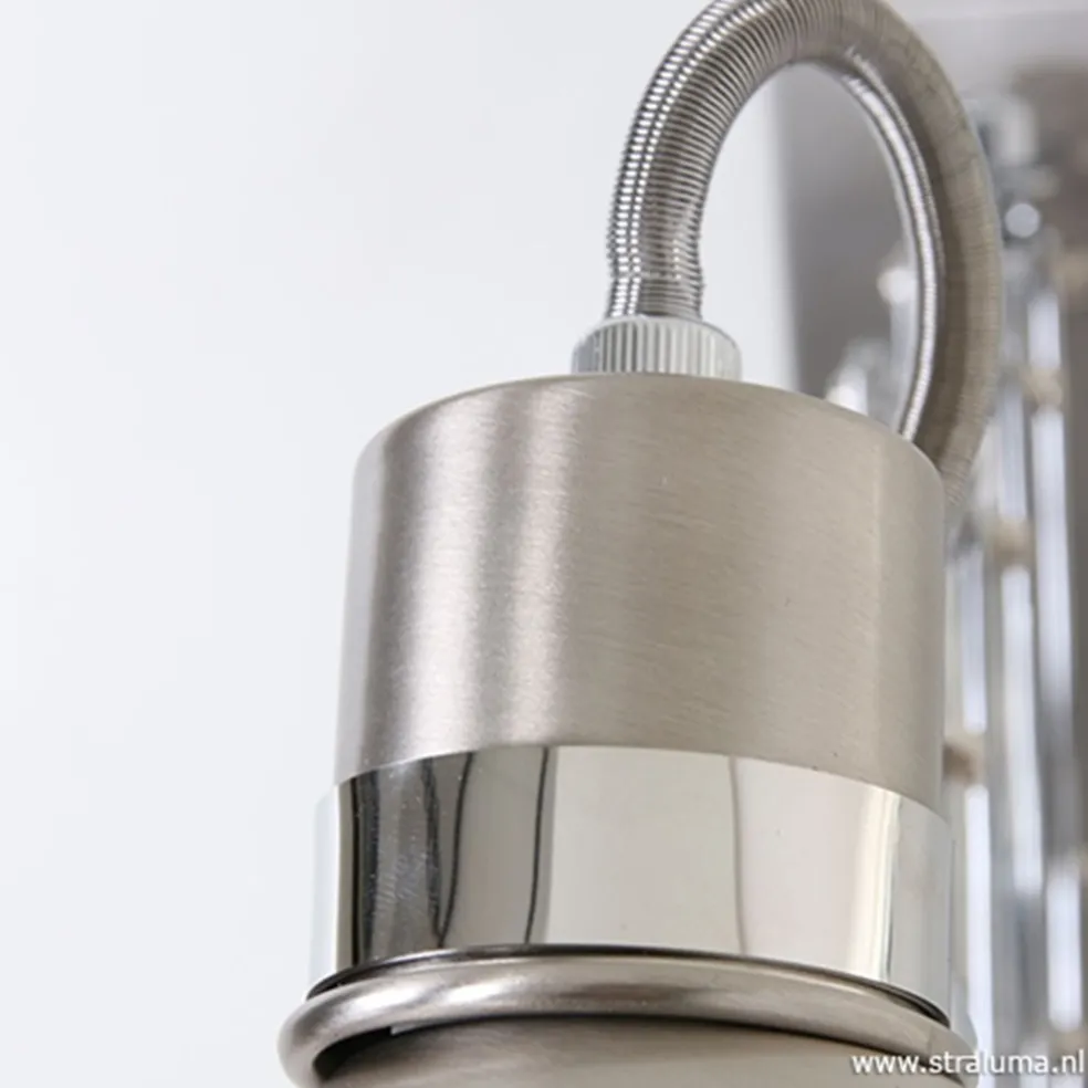 Trek wandlamp Spring chroom/grijs