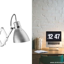 Trek wandlamp Spring chroom/grijs