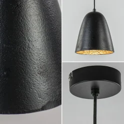 Trendy hanglamp Sumeri mat zwart met goud