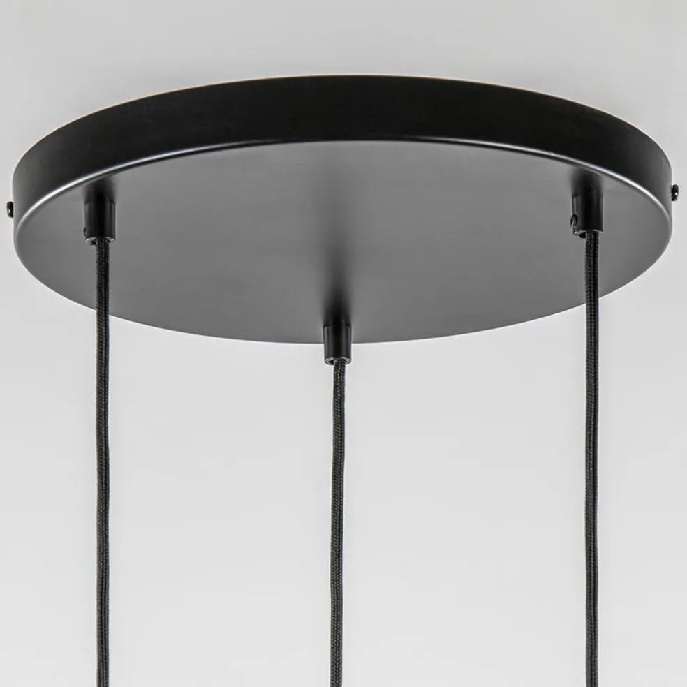 Trendy 3-lichts hanglamp mat zwart exclusief lichtbron