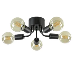 Trendy plafondlamp mat zwart exclusief lichtbron