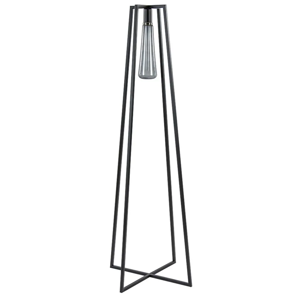 Trendy vloerlamp zwart frame excl lichtbron