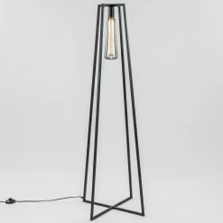Trendy vloerlamp zwart frame excl lichtbron