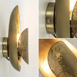 Trendy wandlamp antiek brons