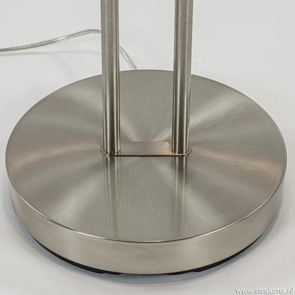 Uplighter met leesarm New Luna nikkel