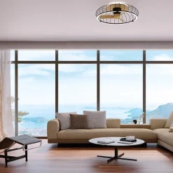 Ventilator Nature hout/zwart remote/app