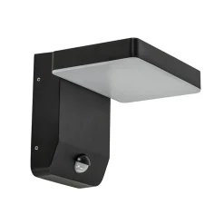 Verstelbare LED buitenlamp zwart IP54 met sensor