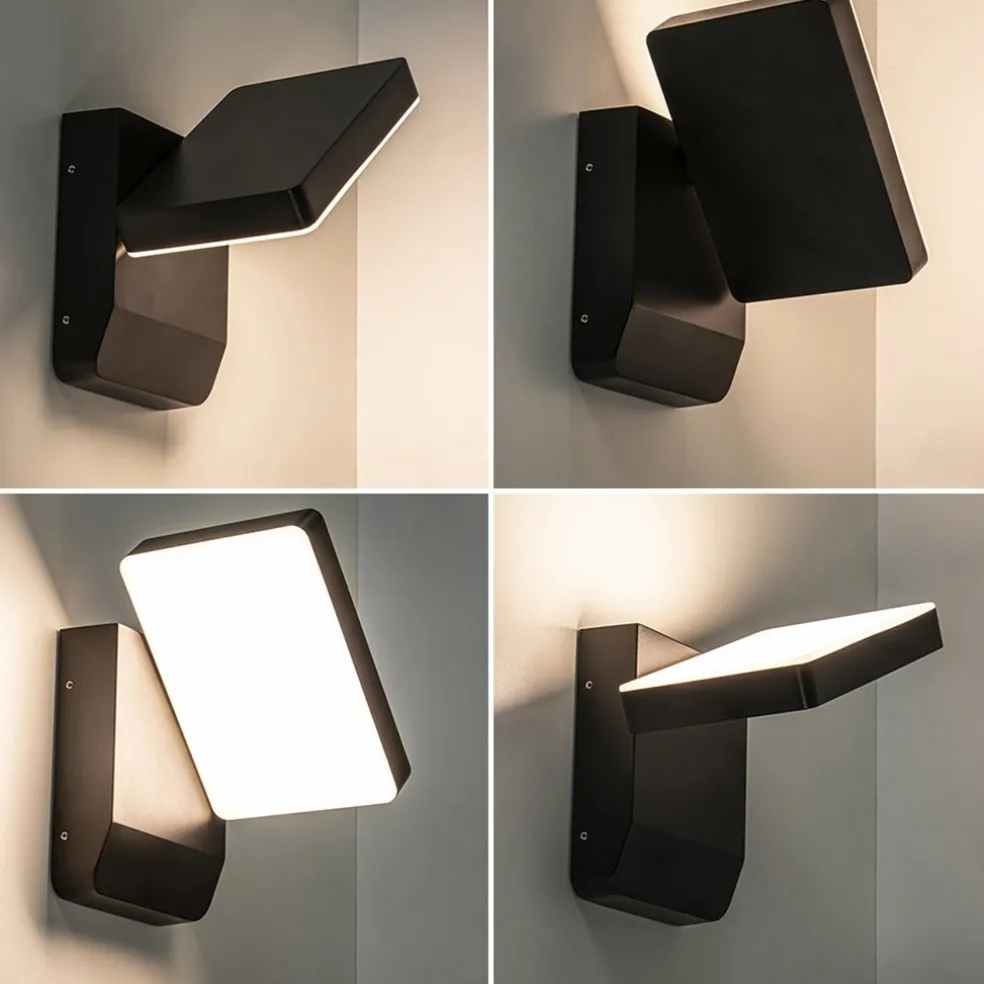 Verstelbare LED buitenlamp zwart IP54