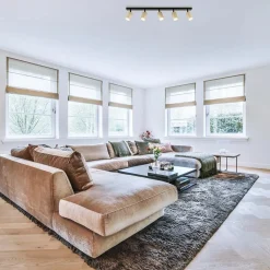 Verstelbare 5-lichts GU10 opbouwspot goud met zwart