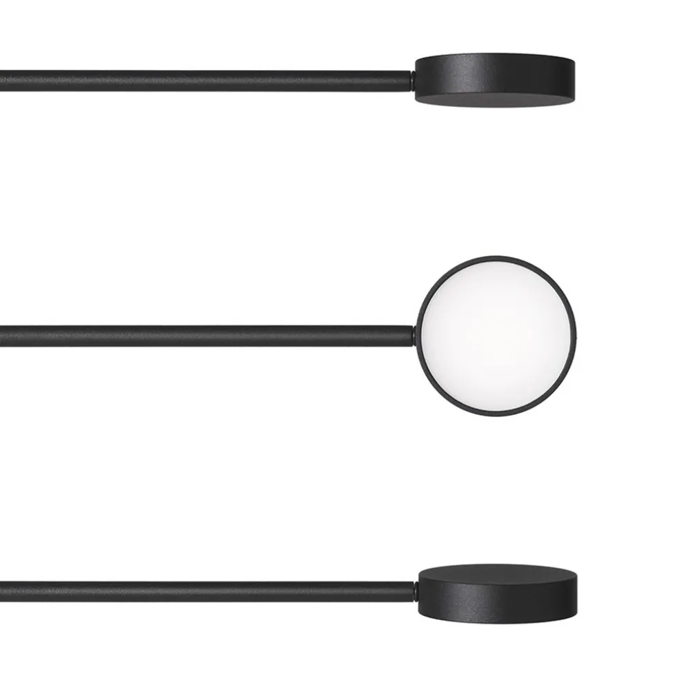 Verstelbare 5-lichts LED vloerlamp zwart dimbaar