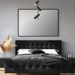 Verstelbare 3-lichts plafondspot zwart metaal