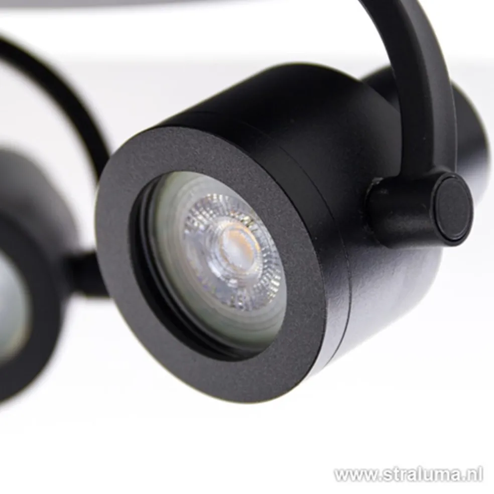 Verstelbare opbouwspot zwart 3-lichts