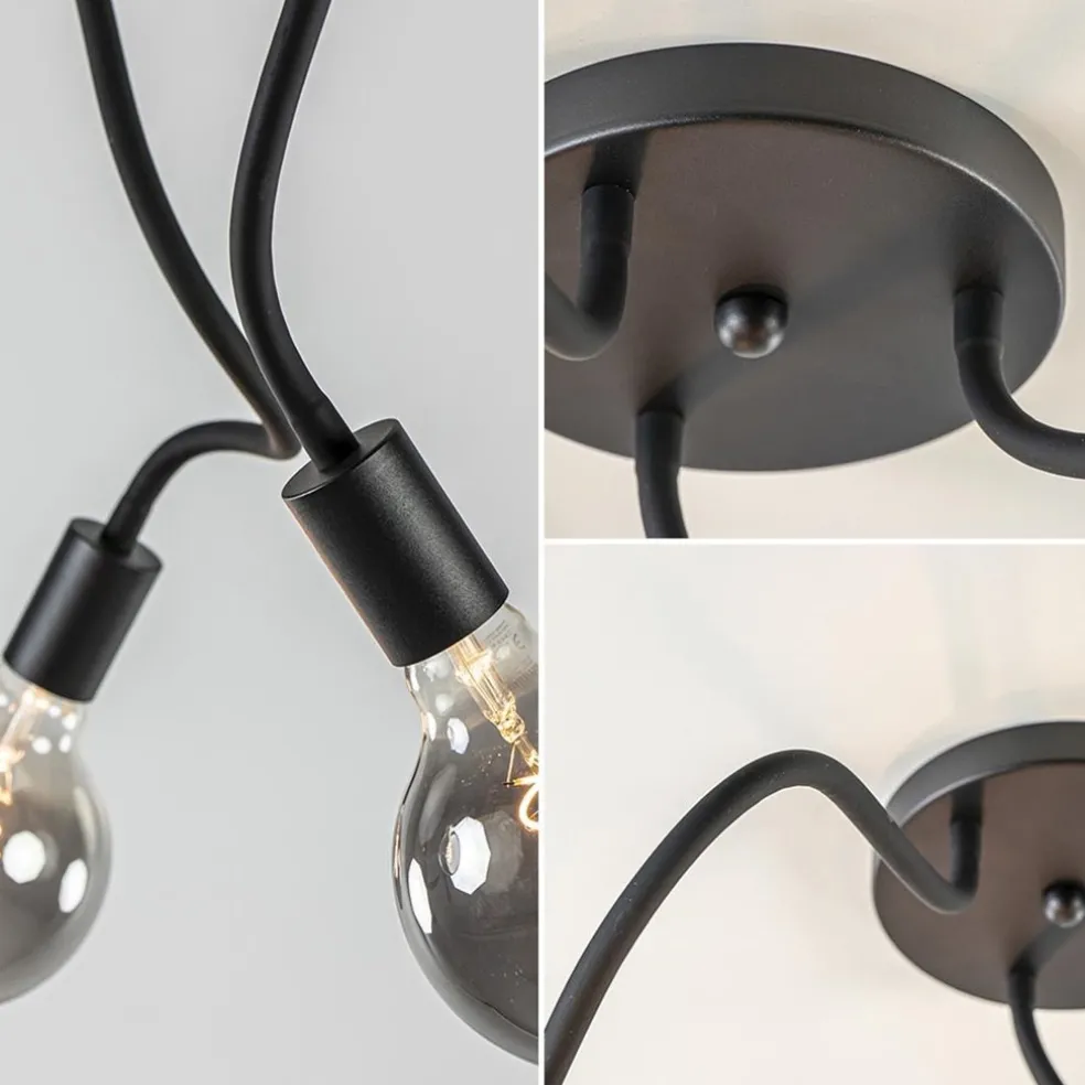 Verstelbare plafondlamp 3-lichts met flexibele armen