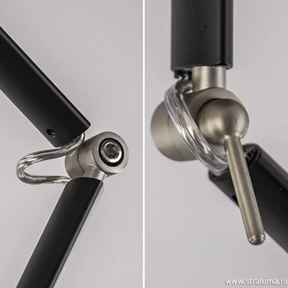 Verstelbare plafondlamp met stoffen kap