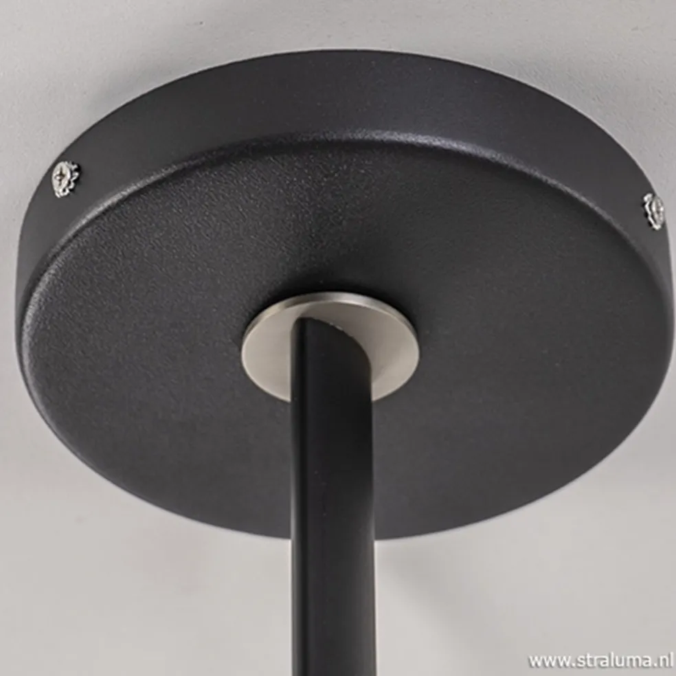 Verstelbare plafondlamp met stoffen kap