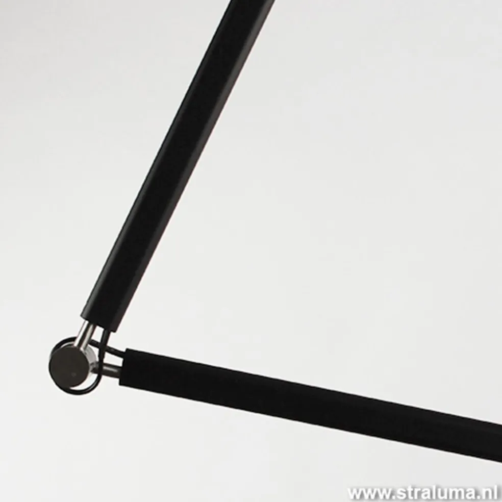 Verstelbare plafondlamp zwart met kap