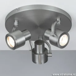 Verstelbare stalen opbouwspot 3-lichts