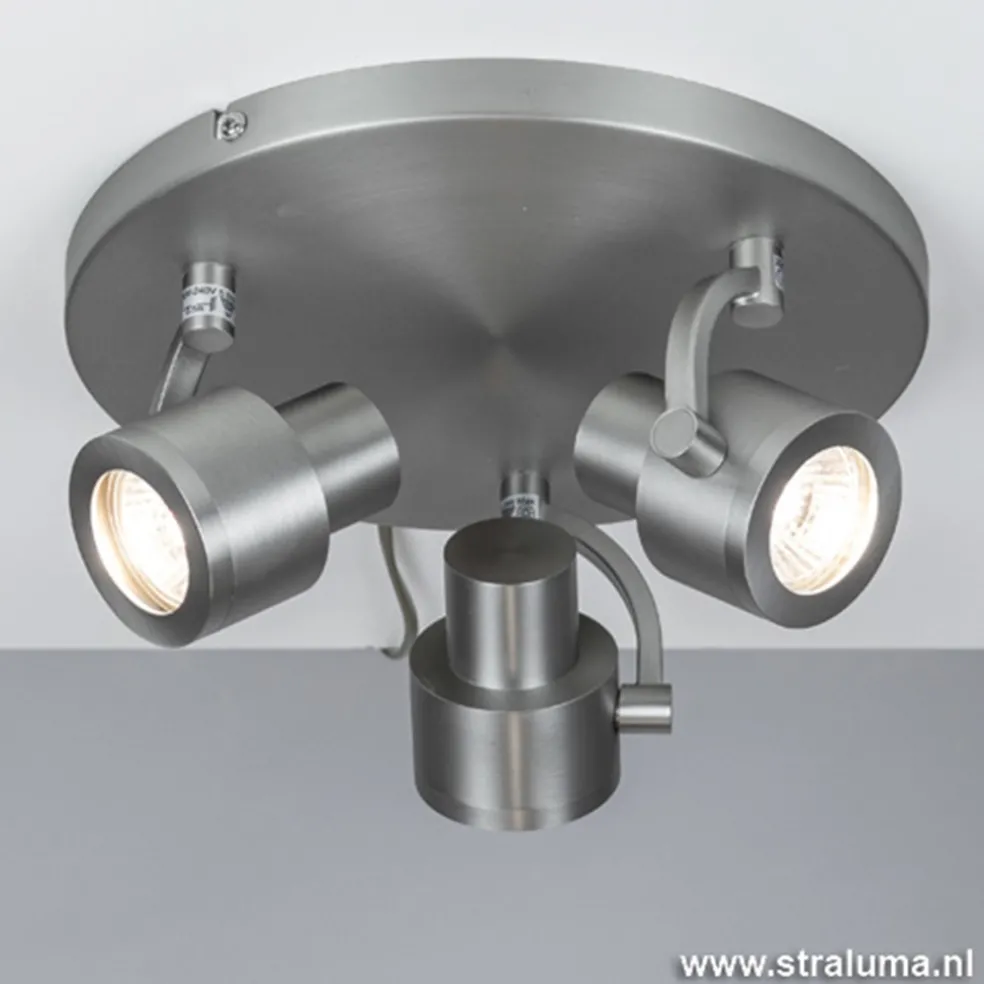 Verstelbare stalen opbouwspot 3-lichts