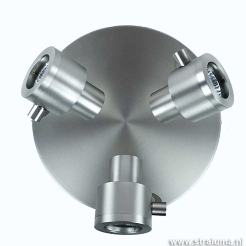 Verstelbare stalen opbouwspot 3-lichts