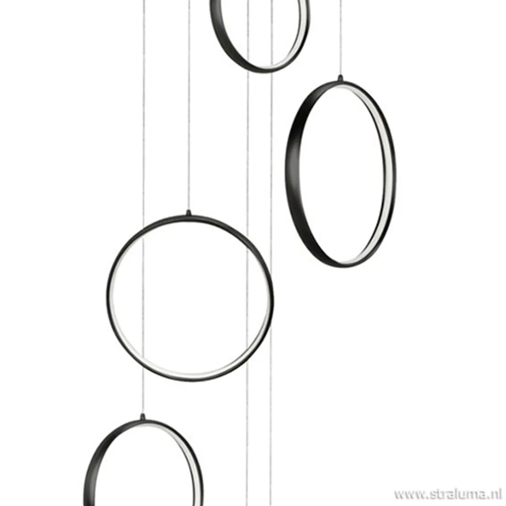 Vide hanglamp 8-L ringen zwart