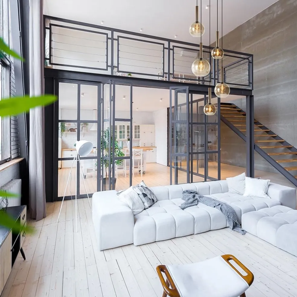 Videlamp Bella 5L rond zwart/brons+smoke