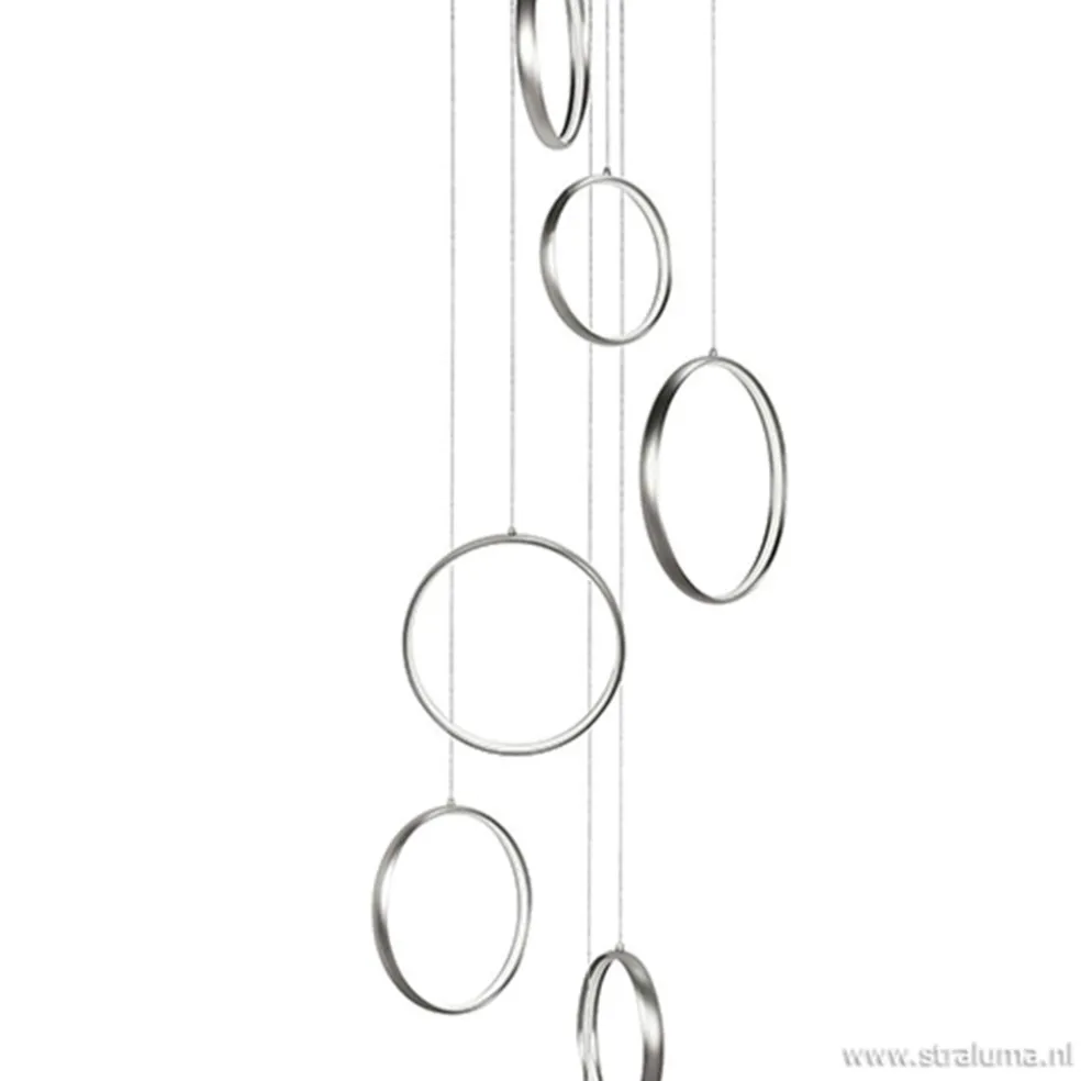 Videlamp Olympia nikkel 8 ringen