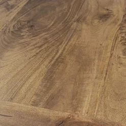 Vierkante bartafel mangohout 80x80 cm met zwarte poot