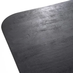 Vierkante eettafel zwart mango hout 150x150 cm