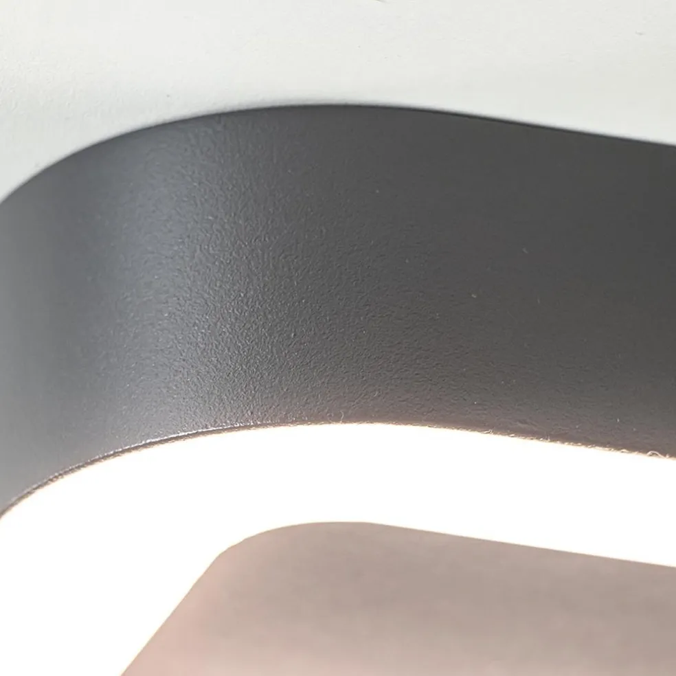 Vierkante LED buitenlamp antraciet IP54