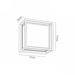 Vierkante LED wandlamp buiten IP65 antraciet