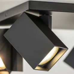 Vierkante opbouwspot 4L zwart verstelbaar